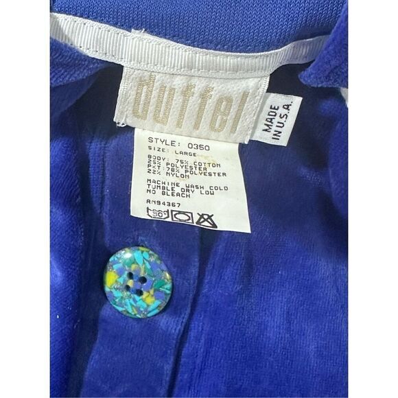 Women’s Blue Fuzzy NWT Cozy Duffel Sweater Sz.L - Picture 3 of 7